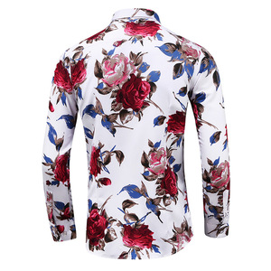 Autunno nuova camicia M-7XL <span class=keywords><strong>taglie</strong></span> forti da uomo stampata <span class=keywords><strong>Slim</strong></span>-<span class=keywords><strong>Fit</strong></span> a maniche lunghe - Product Image 5