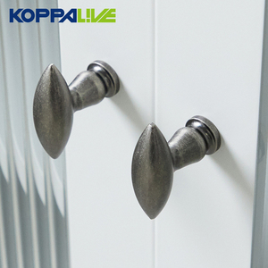 KOPPALIVE Antique <strong>Silver</strong> Solid Brass Cabinet Pulls Oval Brushed Gold <strong>Drawer</strong> <strong>Knobs</strong> for Vintage Wardrobe, Kitchen Hardware - Product Image 3