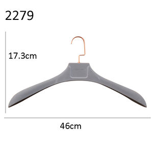 Percha de terciopelo Flocado de plástico Gris de Material PS de 18 pulgadas con gancho de Metal cromado para adultos, tops masculinos, traje de abrigo - Product Image 2