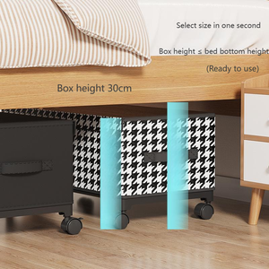 Organisateur mobile pliable de grande capacité <span class=keywords><strong>sous</strong></span> <span class=keywords><strong>le</strong></span> <span class=keywords><strong>lit</strong></span> Vêtements anti-poussière Jouets Tri Poitrine Roues <span class=keywords><strong>Rangement</strong></span> de vêtements de grande capacité - Product Image 5