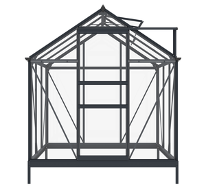 6x6FT grande taille graines plantation serre de plain-pied en plein air avec cadre en aluminium solide et bâtiment de jardin en verre épais - Product Image 1