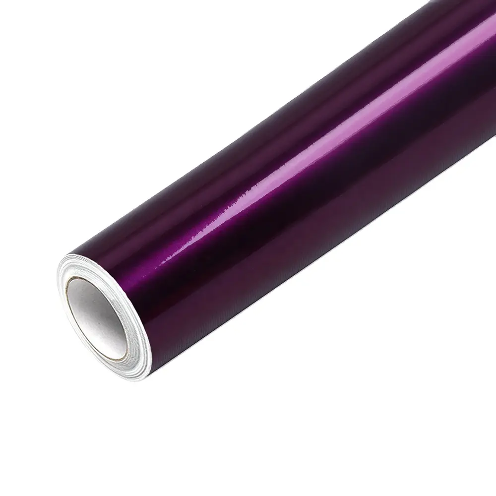 high quality PVC Material Self Adhesive Protective Car Vinyl Film Metallic Dark purple Wrap Paper Color Film
