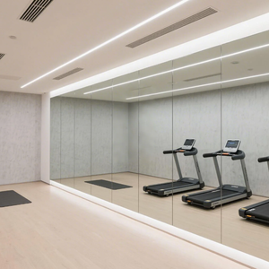 Venta al por mayor de <span class=keywords><strong>espejo</strong></span> sin marco de longitud de cuerpo completo de <span class=keywords><strong>2</strong></span>-8mm de espesor para la decoración de la pared del suelo en el gimnasio en casa salón o decoración de la habitación - Product Image 5