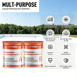 Peinture d'étanchéité liquide élastomère YURU, revêtement de toiture, revêtement imperméable en polyurée liquide bicomposant, <span class=keywords><strong>caoutchouc</strong></span> liquide imperméable - Product Image 1