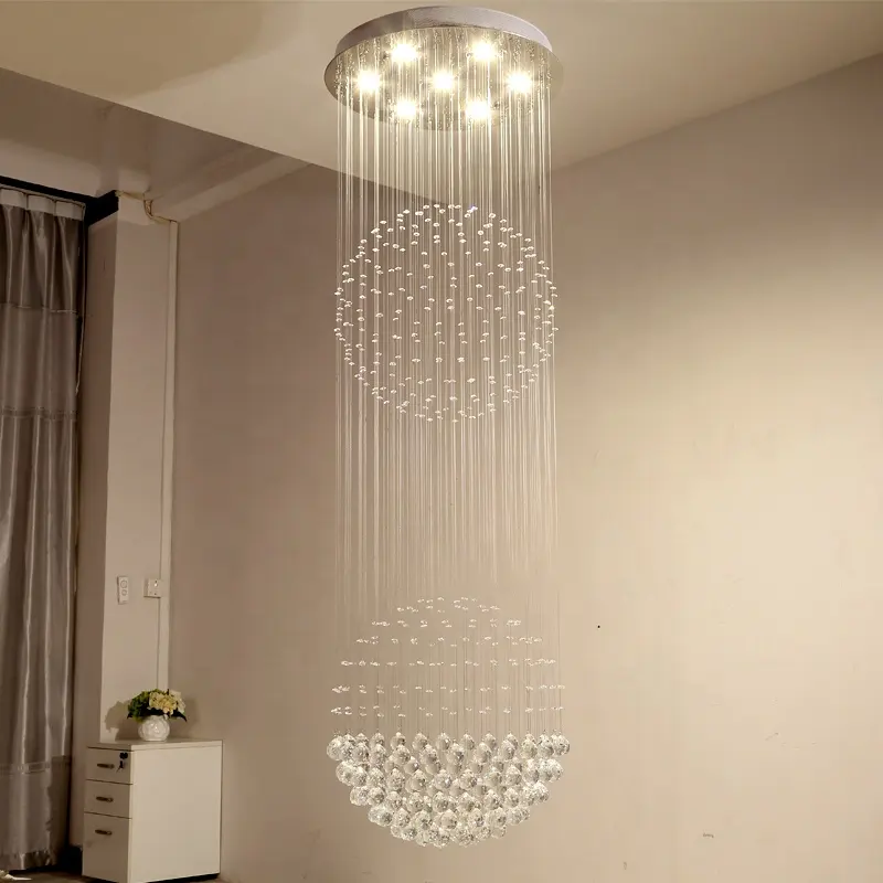 Simig lighting villa scala lampada lampadario di cristallo soggiorno grande lampadario lampada di cristallo lunga