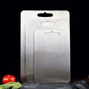 Planche à découper en métal de haute qualité 2024, planche à découper en acier inoxydable 304, planche à découper en titane pour la cuisine - Product Image 1