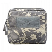 Pochette Molle en Nylon 1000D avec Fermeture Éclair Double Sens, Sac Tactique Compact EDC, Organisateur de Poche Multi-Camouflage