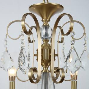 Lámpara de Araña de Latón Retro Europea de 8 Bombillas, Cristal, Nueva Moda, Forma Larga, para Hotel, Sala de Estar, Dormitorio, Directo de Fábrica - Product Image 2