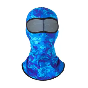 Düşük ucuz özel baskı tam yüz kapatma yüz maskesi bir delik Spandex maskesi rüzgar geçirmez spor kayak maskesi kask motosiklet Balaclava
