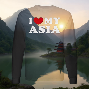 T-shirt à manches longues « I Love My Asia », vêtements promotionnels - Product Image 3