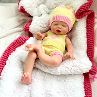 Adorables cadeaux de festival : Poupée Reborn réaliste en silicone solide de 12 pouces, fille avec veines, jouet en silicone souple à bouche ouverte