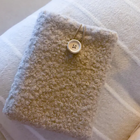 Couverture de livre en coton anti-poussière en peluche, pochette de livre, sac de rangement pour Kindle