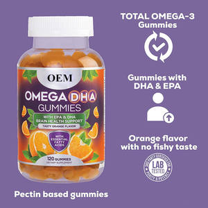 OLLI OEM/ODM 100% murni organik anak-anak Multivitamin <span class=keywords><strong>DHA</strong></span> Omega 3 suplemen minyak ikan Omega 3 6 9 <span class=keywords><strong>DHA</strong></span> Gummies untuk anak-anak 60 Gummies - Product Image 2