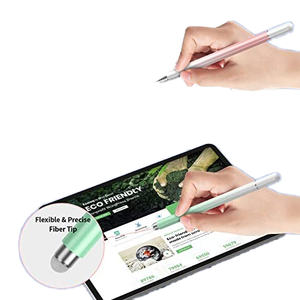 Перезаряжаемый стилус 2-в-1 для iPad iPhone, магнитный колпачок, совместимый с сенсорным экраном, аксессуары для записи, металлический пластик - Product Image 5