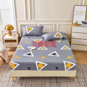 ملاءات منزلية من النسيج ، ملاءات مصنوعة من الكتان والبوليستر المغسول ، ملاءات مثبتة على الأسرة ، ملاءة مقاومة للغبار - Product Image 6