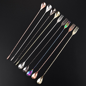 Agitateur à mélanger en cuivre et acier inoxydable, outils professionnels de Bar, cuillère de Bar pour Cocktail, ml - Product Image 1