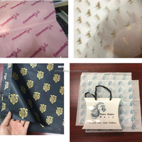 Papier de soie pour vêtements noir imprimé personnalisé avec logo noir