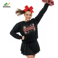 Sweat à capuche personnalisé avec strass, sweat confortable avec logo personnalisé, sweat pour studio de danse, sweat pour cheerleading