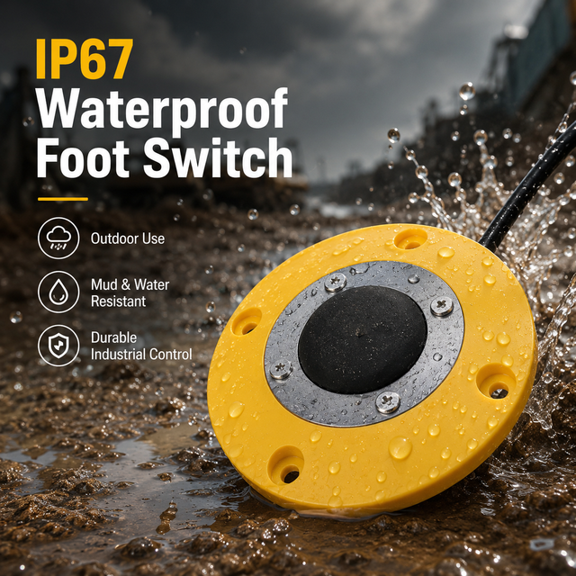 IP67 Waterproof Foot Switch 12V 24V DC Industrial Foot Pedal Switch for Hydraulic Lift Control