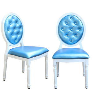 Chaise de salle à manger, de hall ou de mariage, design rond avec cadre en métal, de bonne qualité et à prix abordable - Product Image 6