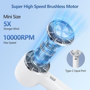 2025 New Portable 100 High Speed Type-C 3000Mah Mini Turbo Cooling <b>Hand</b> Held Small Portable <b>Hand</b> Mini <b>Fan</b> Rechargeable - Product Image 3