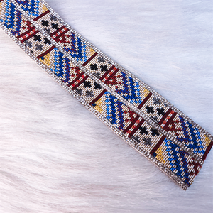 Mới được thiết kế đa màu Jacquard dân tộc in đàn hồi may vành đai kim cương thời trang Ribbon làm bằng EVA - Product Image 3
