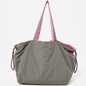 <b>Large</b> Capacity Reversible <b>Canvas</b> Tote <b>Bag</b> Water‑Proof Color Block Design Customizable For Daily Travel Shopping - Product Image 3