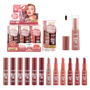 Crayon à lèvres magique peel-off Karité et rouge à lèvres velours 2-en-1 – Lot de maquillage cosmétique en gros pour les lèvres - Product Image 1