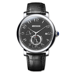 Montre-bracelet classique multifonctionnelle pour homme LOBINNI en cuir véritable, étanche, avec aiguilles, style Shanghai, élégante - Product Image 4