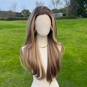 2026 Best-selling Chandelier <strong>Wig</strong> Fashion Lace Gold <strong>Brown</strong> Synthetic <strong>Wig</strong> 13*4 Japanese Silk SM9123B - Product Image 6