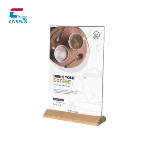 Mesa publicitaria, soporte para menú de escritorio, soporte de madera, acrílico, tamaño personalizado, tarjeta de exhibición Nfc - Product Image 4
