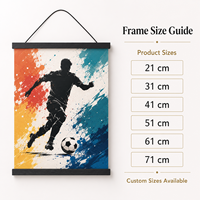 Cadre photo léger et durable en MDF, personnalisé pour peinture, souvenir de football, en noyer blanc ou teck, décoration murale pour la maison, DIY
