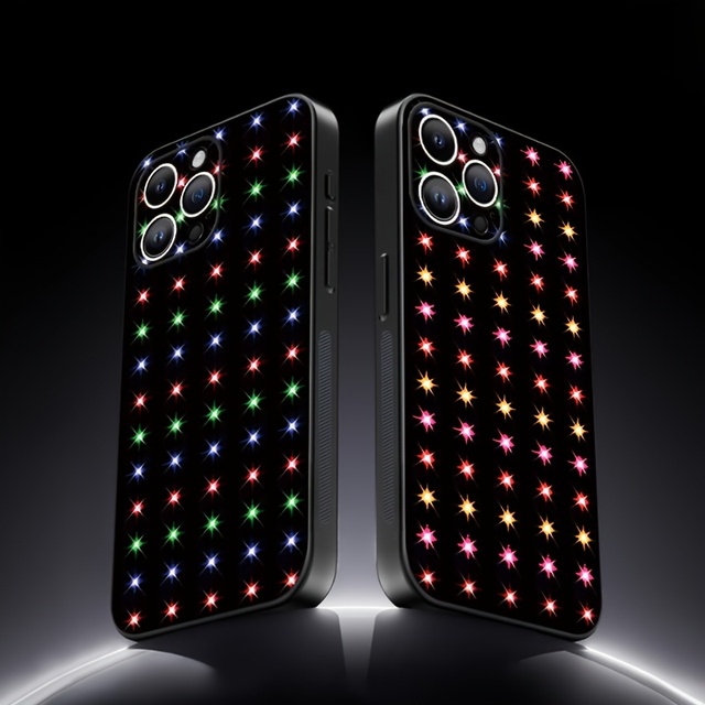 LED Light-Up Cool Glowing Glass Case for iPhone 12 13 14 Pro Max Mobile Phone Cases