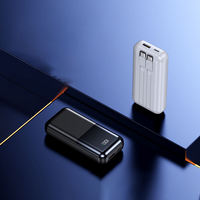 Chargeur portable avec double câble, charge rapide, ultra fin, 10000 mAh, 22,5 W, affichage LED, PD20W, batterie externe, logo personnalisé