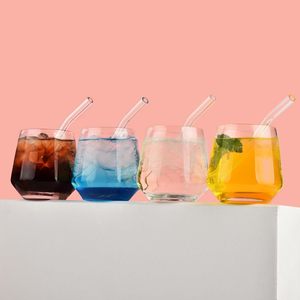 <b>Heat</b> Resistant Clear Reusable Handmade Mouth Blown Glass Drinking Straw with Cleaning <b>Brush</b> Eco-Friendly Lfgb Certified - Product Image 3