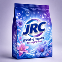 Sachet d'emballage personnalisé avec logo imprimé pour lessive en poudre, 1kg, 2kg, 3kg, avec soufflet latéral en plastique