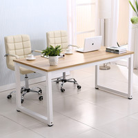 Ensemble de bureau et chaise rectangulaire blanc pour le bureau à domicile, design minimaliste moderne, petite table SH-051
