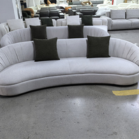 Canapé d'angle 3 places au design moderne, forme incurvée, ensemble de meubles pour salon, canapé de luxe en tissu pour la maison