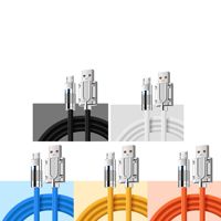 Pabrik 120w logam Super cepat pengisian kabel Usb untuk Tipe C mikro 6a pengisian cepat jalur Data Usb silikon pengisian cepat kabel