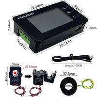 KWS-AC301 Digital Voltmeter AC 50-300V Tegangan 8 In 1 Power Energi Meter LED AC Wattmeter 0-20/100A Ampermeter Power Detector