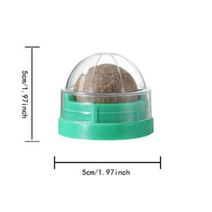 Jouet à mâcher pour chat en forme de sucette en ABS rotatif à la menthe et à la catnip, à coller au mur - Product Image 3