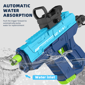 Pistola ad acqua elettrica per bambini 3-in-1 <span class=keywords><strong>Uzi</strong></span> Dual-Mode azionata a mano con giocattolo elettronico in plastica leggera - Product Image 6