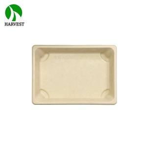 Papier de bagasse de canne à sucre sulfurisé étanche pâte à papier non blanchie boîte <span class=keywords><strong>Maki</strong></span> jetable 100% <span class=keywords><strong>plateau</strong></span> à <span class=keywords><strong>sushi</strong></span> en pâte compostable - Product Image 2