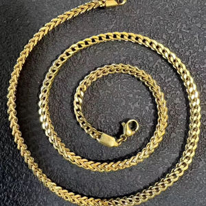 สร้อยคอแฟชั่นผู้ชาย สไตล์ฮิปฮอป ชุบทอง 18K แบบสั่งทำได้  พร้อมจี้ห้อยโซ่สแตนเลสสุดเทรนดี้ สำหรับธุรกิจดรอปชิป - Product Image 1