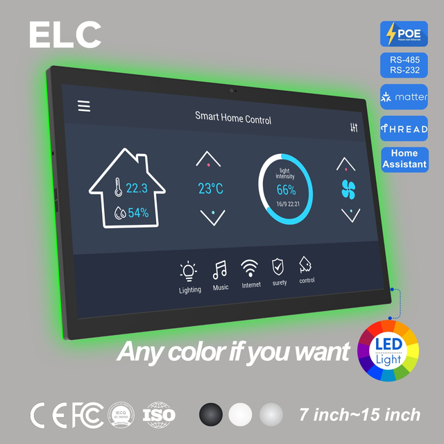 15.6 Inch Android 14 Smart Office Central Control Panel POE Wall Mount Touch Tablet With RJ45 RS485 I/O Interface Device