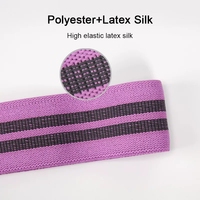 Bandes de résistance élastiques en tissu avec logo personnalisé pour la gym, les jambes et les fessiers