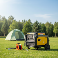 Générateur silencieux à onduleur RATO 6,8/7,5 kW, démarrage 24 V CC, sortie 12 V CC, écologique pour le camping, les pique-niques et la recharge d'appareils électroniques