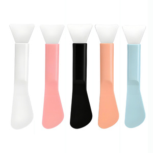 Double Head Blade Mask Brush Nylon Bristles Plastic Handle Cleaning Scraper Skincare Makeup Tool - Product Image 1