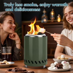 Brasero de Mesa de Acero Inoxidable 304, Portátil, sin Humo, para Leña, Estufa de Camping para Patio Trasero con Bolsa de Transporte - Product Image 5