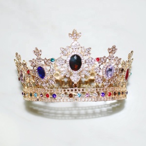 Couronnes de concours de beauté en or et argent, couronnes de reine en diamant, diadèmes pour filles, vente en gros d'usine, <span class=keywords><strong>pas</strong></span> <span class=keywords><strong>cher</strong></span>, personnalisable, assortiment complet - Product Image 3